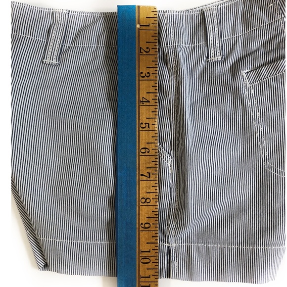 SO pinstripe blue and white shorts Size 9 Juniors - Picture 6 of 6